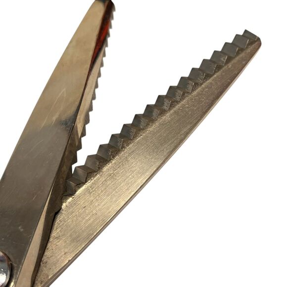 Heavy Solingen 9.5" Pinking Zig Zag Shears Scissors #2138 Made in Germany - Picture 4 of 16